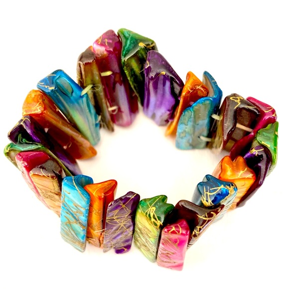 LAST CHANCE SALE 💥 JEWELRY 🌿 Shell / Abalone look bead BRACELET - Picture 3 of 4